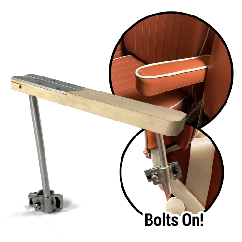 Bolt On Center Arm Rest for Volkswagen & Porsche - Fits VW Beetle Ghia Bus 356 instructions, warranty, rebate