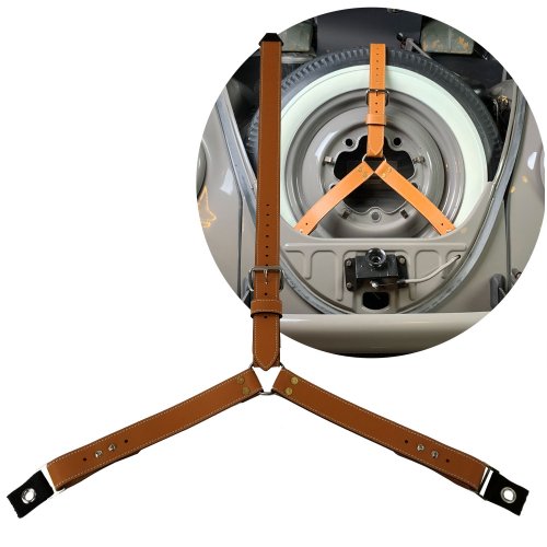 3-Point Spare Tire Rally Strap fits VW up to 1967 T1 Beetle Ghia Porsche 356  instructions, warranty, rebate